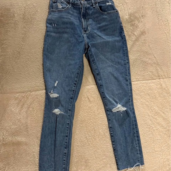 Abercrombie & Fitch Denim - Abercrombie & Fitch Blue Distressed Skinny Jeans